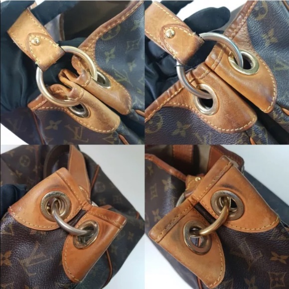 AUTH Louis Vuitton Tote bag Galliera PM Brown Monogram MI4028 On Sale Vintage LV - Picture 7 of 14